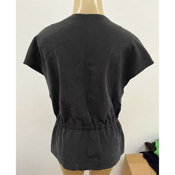 Vince black elastic waist zip up vest size l chic and stylish - Picture 6 of 7